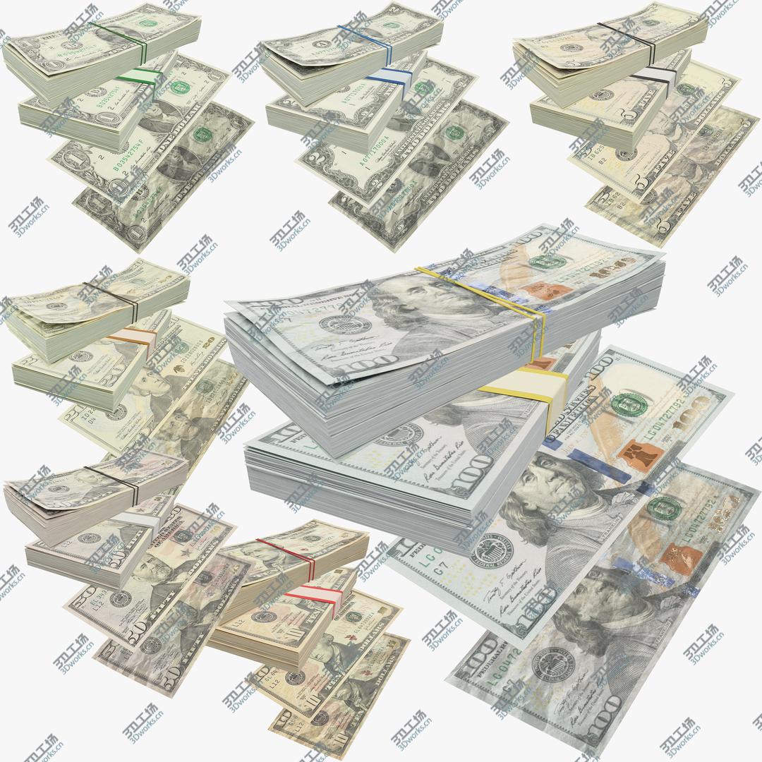 images/goods_img/202104021/3D Dollars Bills Stacks and Banknotes Mega Collection model/1.jpg